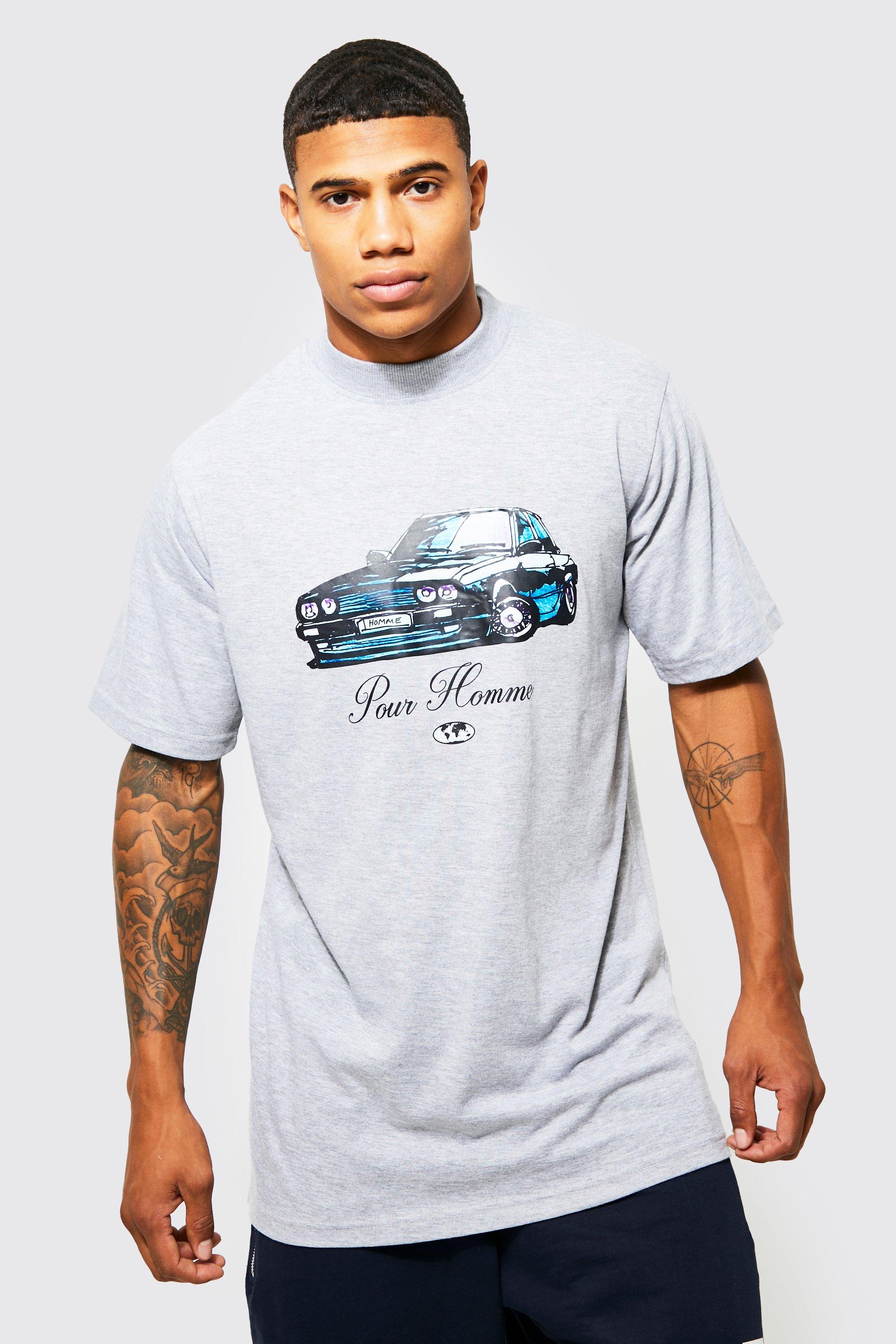 Grey longline t shirt best sale